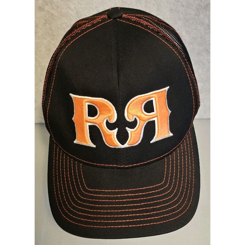 New Rock Revival Jeans Buckle Exclusive Snapback Mesh Trucker Hat Cap Black